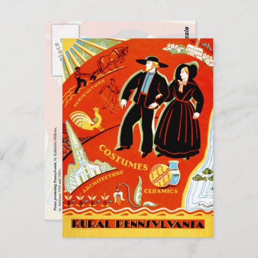 Amish & Rural Pennsylvania Briefkaart (Voorkant / Achterkant)