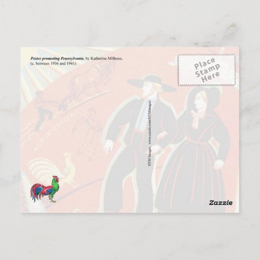 Amish & Rural Pennsylvania Briefkaart (Achterkant)