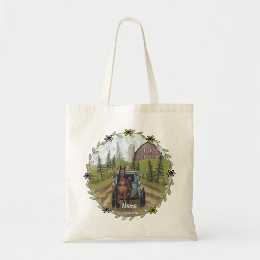 Amish Stad Dag Boodschappentas Tote Bag (Voorkant)