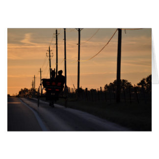 Amish Sunset Silhouette