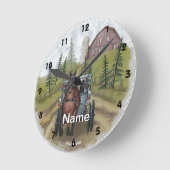 Amish Town Day Clock Ronde Klok (Hoek)