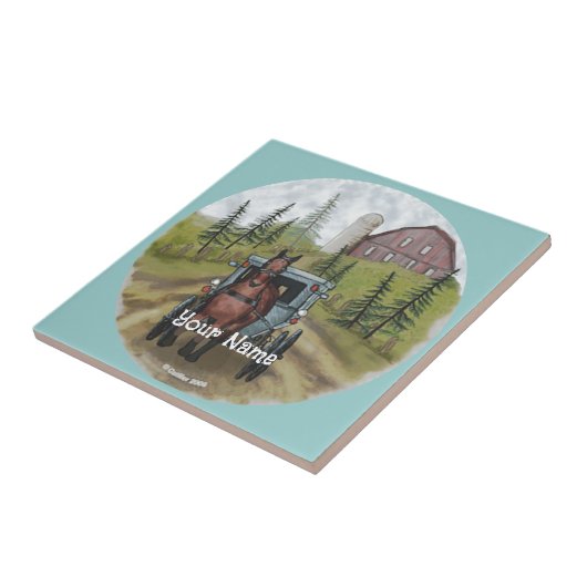 Amish Town Day Tegeltje (Zijkant)