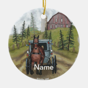 Amish Town Day versiering Keramisch Ornament