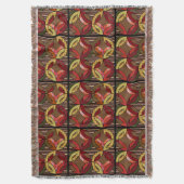 Amish Trouwring Quiltpatroon in herfstkleuren Deken (Voorkant Verticaal)