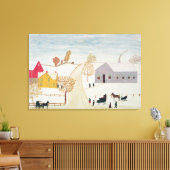 Amish Village Canvas Afdruk (Insitu (Woonkamer))