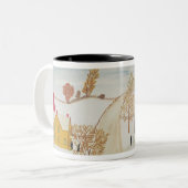 Amish Village Tweekleurige Koffiemok (Voorkant links)