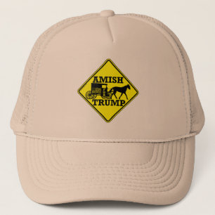 Amish voor Trump paard en buggy politieke humor Trucker Pet