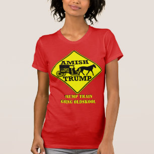 Amish voor Trump Politieke Buggy Going Oldskool T-shirt