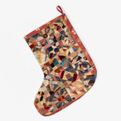 Amish-vriendschapsquilt Grote Kerstsok (Achterkant (Hangend))