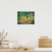 Amish Walking Beside Hay Field Poster (Keuken)