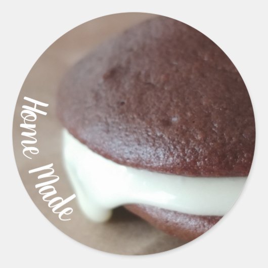 Amish Whoopie Pie Chocolade Ronde Sticker (Voorkant)