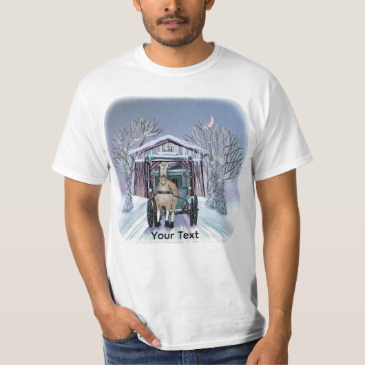 Amish Winter Overdekte Brug T-shirt (Voorkant)