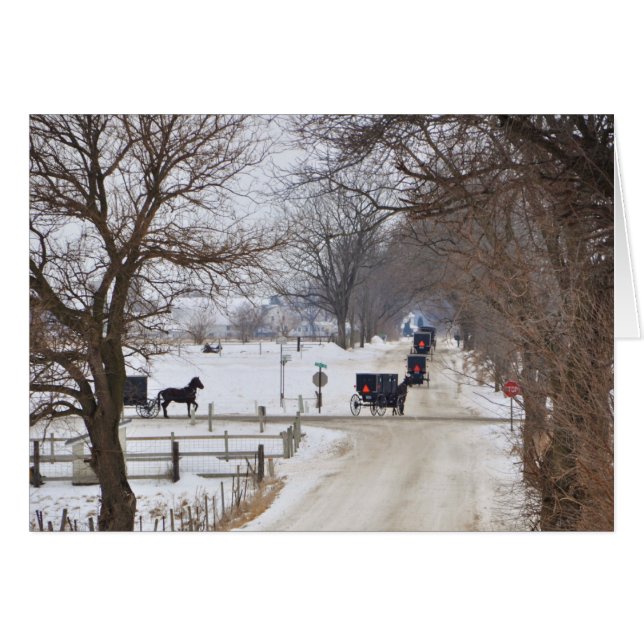 Amish Winter Procession (Voorkant Horizontaal)