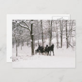 Amish Winter Snow Scene-Briefkaart Briefkaart (Voorkant / Achterkant)