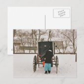 Amish Woman Loading Buggy - Briefkaart (Voorkant / Achterkant)
