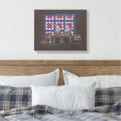 Amish Women Quilting Canvas Afdruk (Insitu (Slaapkamer))