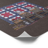 Amish Women Quilting Poster (Hoek)