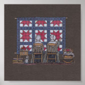 Amish Women Quilting Poster (Voorkant)