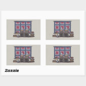 Amish Women Quilting Rechthoekige Sticker (Vel)