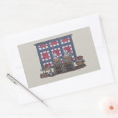Amish Women Quilting Rechthoekige Sticker (Envelop)