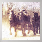 Amish Working Horses in Iowa Poster (Voorkant)