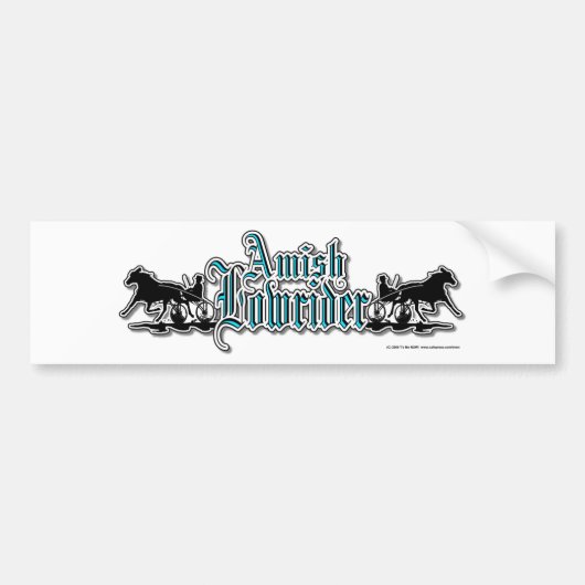 AmishLowrider Bumpersticker (Voorkant)