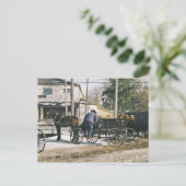 Amishman Parking Buggy Briefkaart (Staand voorkant)