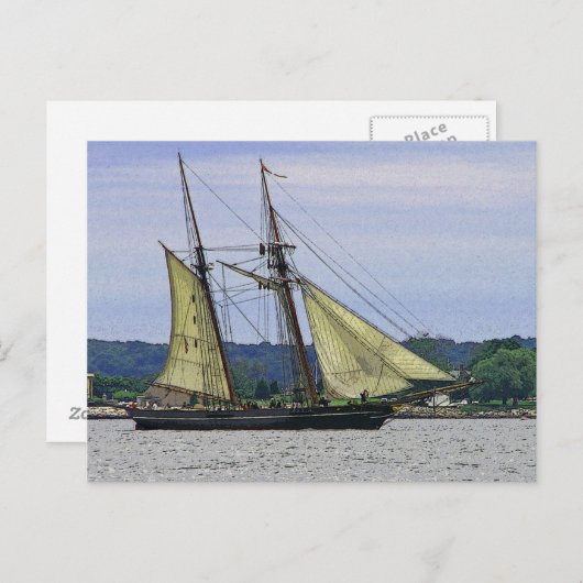 Amistad op Thames Briefkaart (Voorkant / Achterkant)