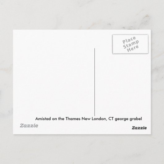Amistad op Thames Briefkaart (Achterkant)