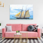 Amistad under Sail Canvas Afdruk (Insitu (Woonkamer))