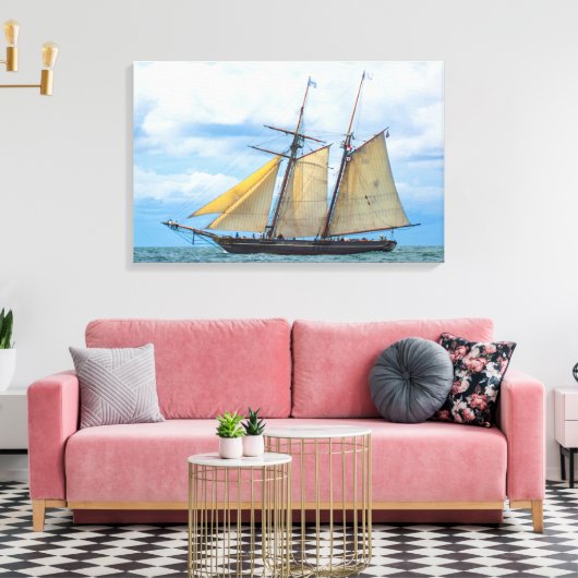 Amistad under Sail Canvas Afdruk (Insitu (Woonkamer))