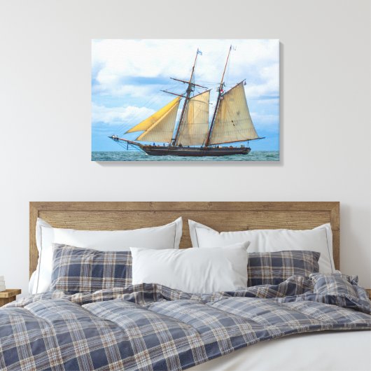 Amistad under Sail Canvas Afdruk (Insitu (Slaapkamer))