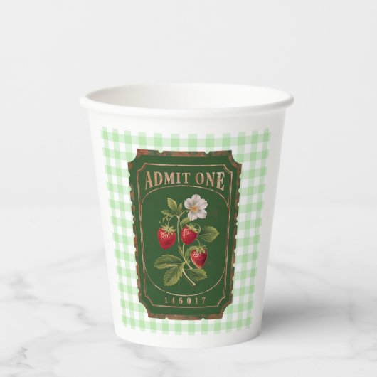 Amit one - Aardbei Papieren Bekers (Voorkant)