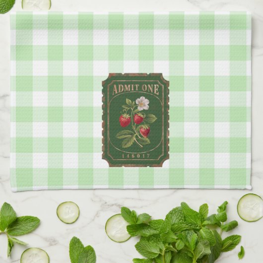 Amit one - Aardbei Theedoek (Gevouwen)