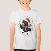 AMITA | Cheerful Crow - Holiday Lights Tri-Blend Shirt (Voorkant)