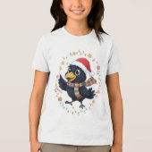 AMITA | Cheerful Crow - Holiday Lights Tri-Blend Shirt (Voorkant)