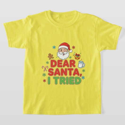AMITA | Dear Santa, I Tried - Funny Christmas T-shirt (Laagn)