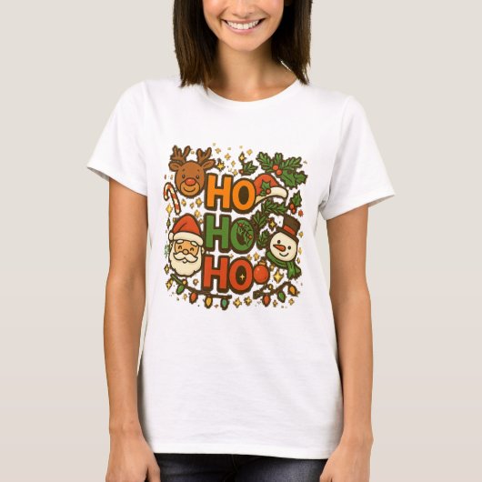 AMITA | HO HO HO Holiday Crew Tee T-shirt (Voorkant)