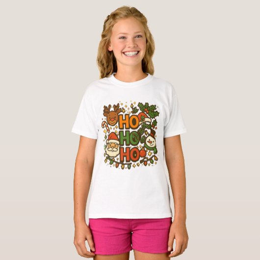 AMITA | HO HO HO Holiday Crew Tee T-shirt (Voorkant volledig)