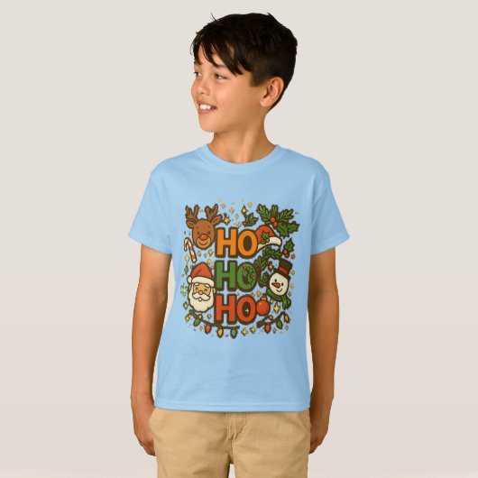AMITA | HO HO HO Holiday Crew Tee T-shirt (Voorkant volledig)