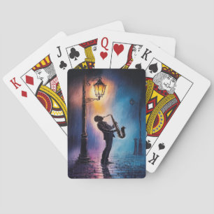 AMITA Jazz in de regen Midsaxofoon Pokerkaarten
