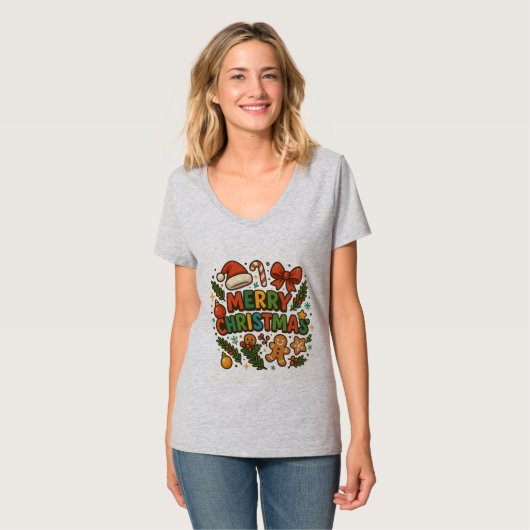 AMITA | Merry Christmas Party Tee T-shirt (Voorkant volledig)