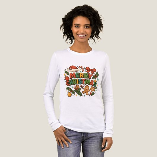 AMITA | Merry Christmas Party Tee Tri-Blend Shirt (Voorkant)
