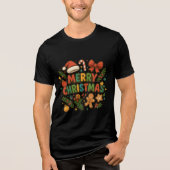 AMITA | Merry Christmas Party Tee Tri-Blend Shirt (Voorkant)