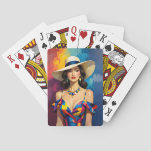 AMITA Oneindige Zomer Muse Abstracte Elegantie Pokerkaarten
