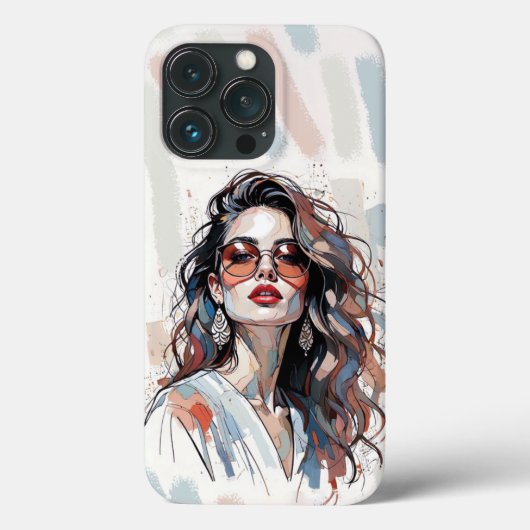 AMITA | Soft Pastel Art Woman Phone Cases (Achterkant)