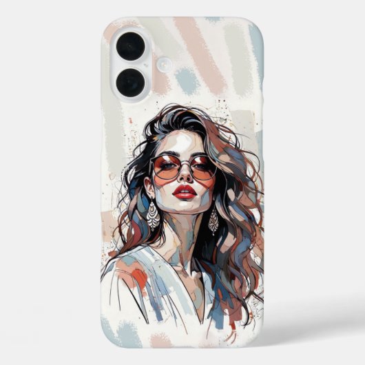 AMITA | Soft Pastel Art Woman Phone Cases (Achterkant)