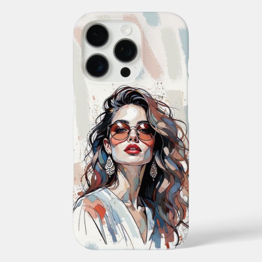 AMITA | Soft Pastel Art Woman Phone Cases (Achterkant)