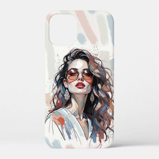 AMITA | Soft Pastel Art Woman Phone Cases (Achterkant)