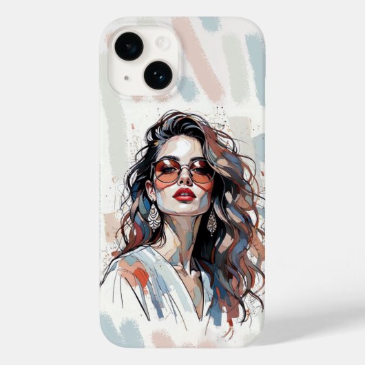 AMITA | Soft Pastel Art Woman Phone Cases (Achterkant)